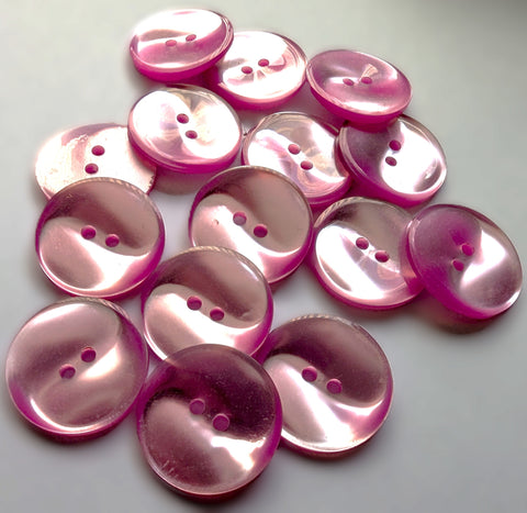 23mm Lilac Rose 2 Hole Button with a Vivid Shimmer