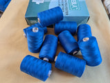 Royal Blue 10 x 900 metre Spools of 100% Polyester Sewing Thread