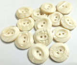 23mm Ivory Cream Oval Centre Satin Sheen & Pearlised 2 Hole Button