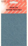 PATCH01 13 x 10cm Denim Blue Iron on Patches (pair)
