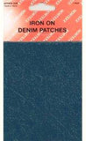 PATCH03 13 x 10cm Dark Navy Denim Iron on Patches (pair)