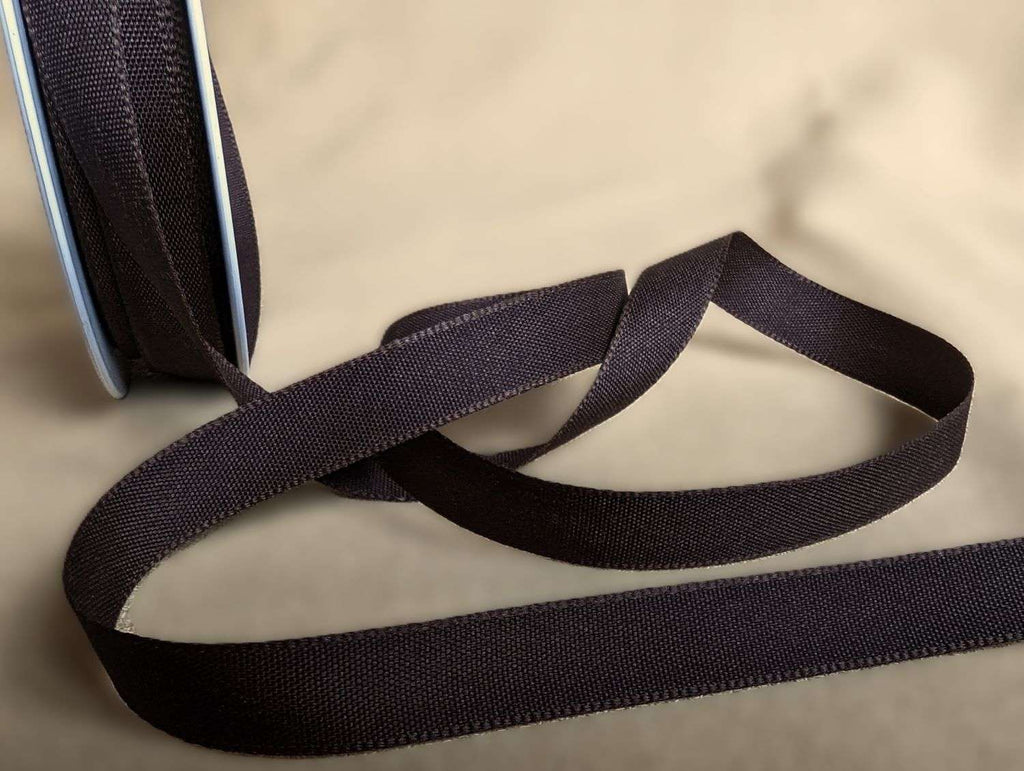 Rustic Looking Ribbon 12mm Dark Brown Rustic Taffeta Seam Binding Ribbon | Berisfords Ribbon ...