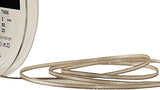 R0808 3mm Cream-Gold Metallic Edge Satin Ribbon by Berisfords