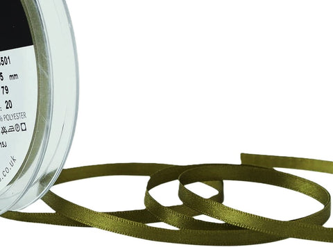 R3517 5mm Moss Green Double Face Satin Ribbon by Berisfords