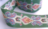 R4154 67mm Vintage Cotton Ribbon-Printed Paisley Type Design