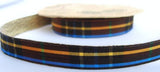 14mm Plaid Ribbon with Metallic Gold Back | Wired Centre