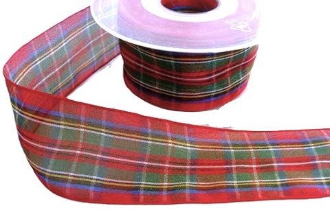 40mm Royal Stewart Tartan Sheer Ribbon by Berisfords