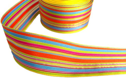40mm Berisfords Double Face Solid and Sheer Stripe Ribbon