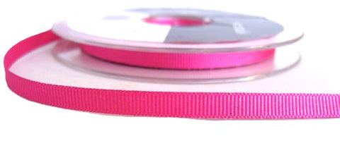 6mm Shocking Pink Grosgrain Ribbon | Berisfords 9280