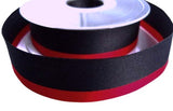 27mm Black & Red Double Face Satin Ribbon by Berisfords