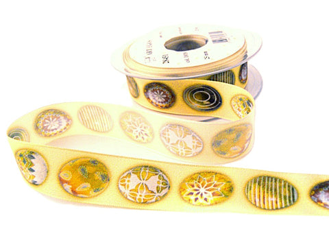25mm Easter "Art Eggs" Design Polyester Ribbon by Berisfords