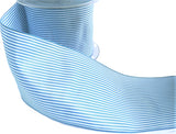 70mm Blue & White Pencil Stripe Polyester Taffeta Ribbon | Berisfords