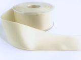 40mm Pale Cream Double Face Polyester Satin Ribbon