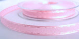 10mm Azalea Pink Satin-Taffeta Retro Stitch Ribbon by Berisfords
