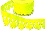 48mm Fluorescent Yellow Satin Ribbon Trimming - Berisfords