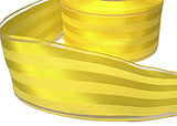 55mm Tonal Yellow Shiny, Matte & Sheer Striped Ribbon