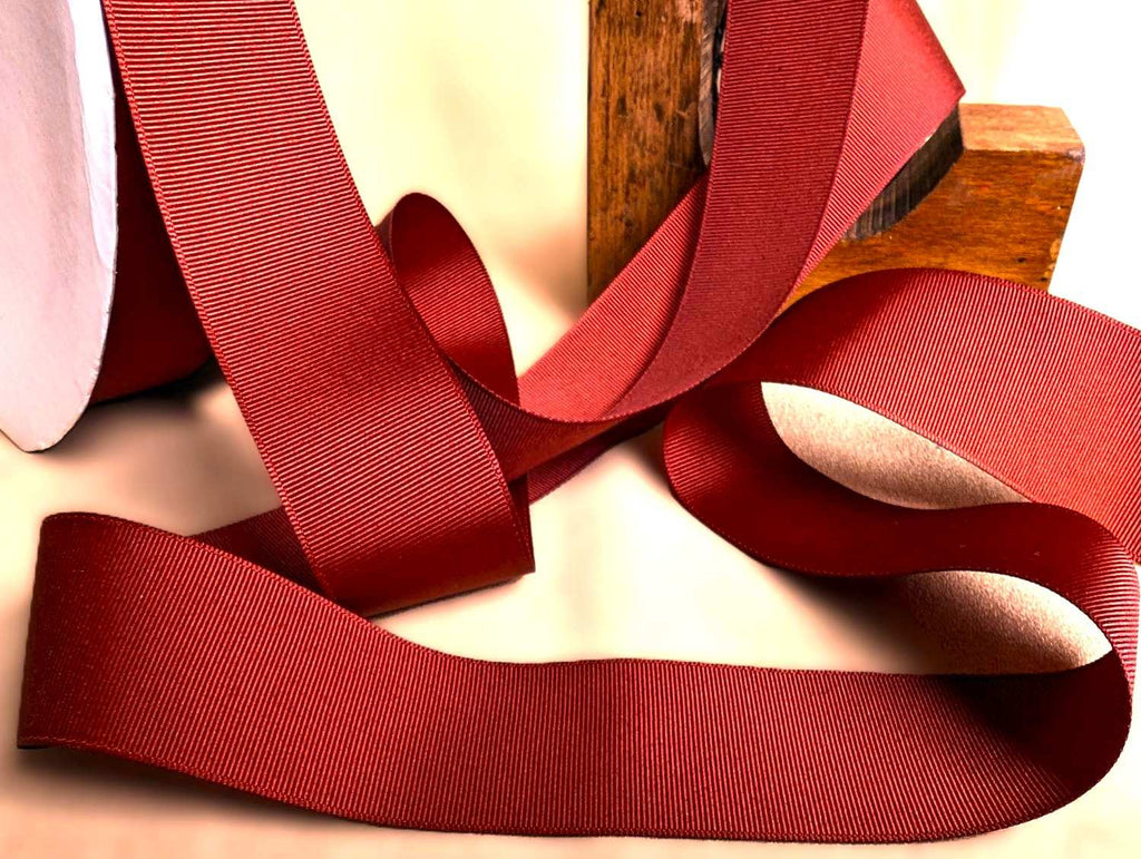 Firebick 38mm Firebrick Red Polyester Grosgrain Ribbon – Ribbonmoon