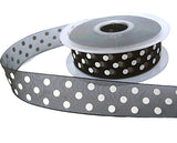 24mm Black & White Polka Dot Sheer Organza Ribbon | Berisfords