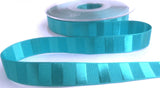 R8628 15mm Peacock Blue Double Face Satin Striped Ribbon by Berisfords