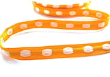 10mm Orange Polyester & Silk Woven Bobble Ribbon | Berisfords