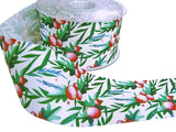 55mm Natural-Multi Grosgrain Christmas Print Ribbon | Berisfords