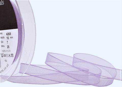 10mm Helio (Lilac) Super Sheer Ribbon by Berisfords