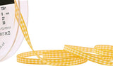R9337 5mm Gold Yellow Polyester Gingham Ribbon by Berisfords