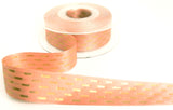 R9833 25mm Pink-Metallic Gold Shimmer Stitch Ribbon by Berisfords