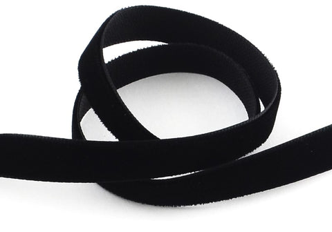 R9859 4mm Black Nylon Velvet Ribbon