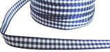 10mm Navy & White Traditional Gingham Ribbon | Berisfords 13