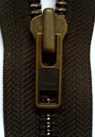 Z2416 YKK 62cm English Forest Green Brass Teeth No.8 Open End Zip