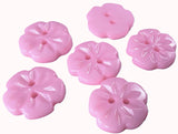 B10404 15mm Pale Pink High Gloss Flower Shaped 2 Hole Button