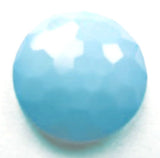 B11592 18mm Blue Domed Gloss Honeycomb Shank Button