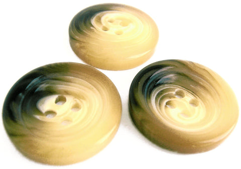 B12200 30mm Browns-Naturals High Gloss Chunky 4 Hole Coat Button