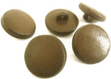 B12201 20mm Dark Brown Leatherette Effect Nylon Shank Button