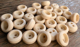 B12666 11mm Antique Cream Chunky Bone Sheen Vintage 2 Hole Button