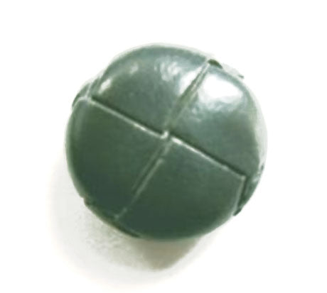 B12825 15mm Smoked Grey Leather Effect "Football" Shank Button