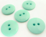 B12828 18mm Aqua Gloss Polyester 2 Hole Button