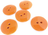 B12851 18mm Pumpkin Gloss Polyester 2 Hole Button