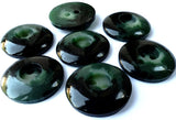 B13343 17mm Black-Sea and Misty Green High Gloss 2 Hole Button