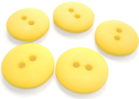 B13738 18mm Yellow Matt and Lighty Domed 2 Hole Button