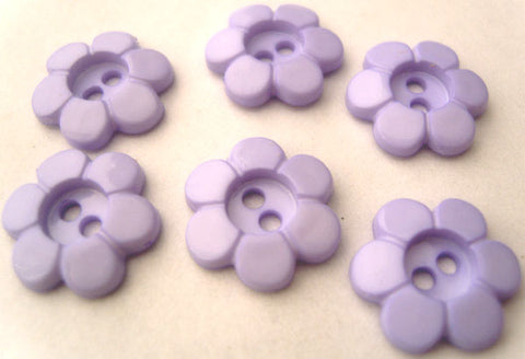 B14615 15mm Lilac Glossy 2 Hole Daisy Button