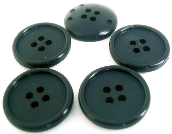 B14984 20mm Navy Matt 4 Hole Button with a Raised Gloss Rim – Ribbonmoon