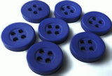 B15105 10mm Royal Blue Matt 4 Hole Shirt Button
