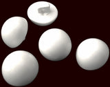 B15390 11mm White Gloss Nylon Half Ball Shank Button