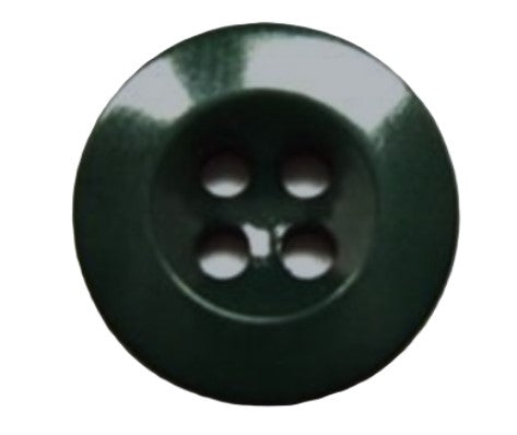 B15696 16mm Forest Green Gloss Trouser or Brace Type 4 Hole Button