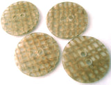 B1619C 20mm Oatmeal-Translucent Hessian Effect Bone Sheen 2 Hole Button