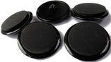B17164 25mm Black Shank Button-Raised Matt Centre-Gloss Rim