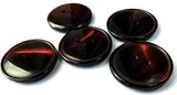 B17170 22mm Brown-Redwood Shadow Stripe High Gloss 2 Hole Button