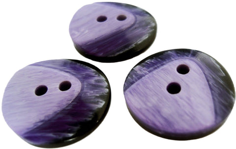 B18055 25mm Frosted Purples and Lilac Chunky Gloss 2 Hole Button